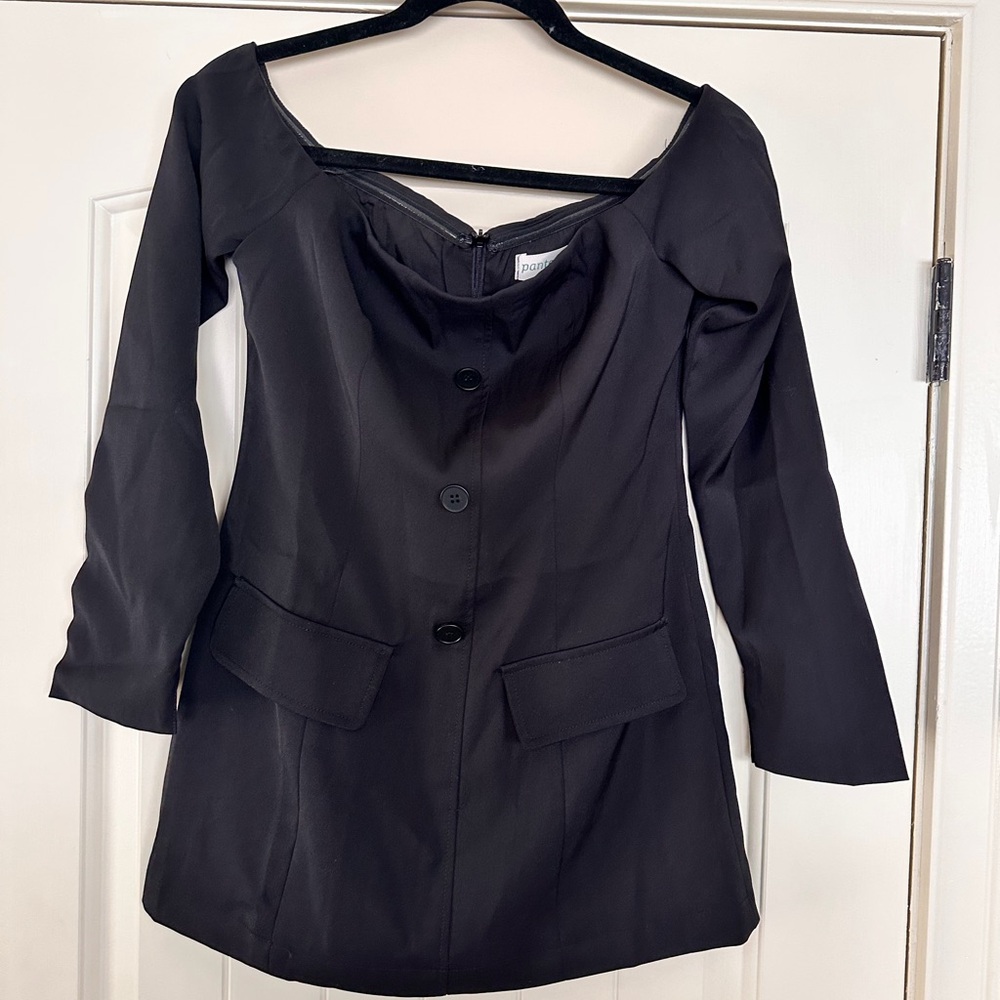 Elegant Black Long Sleeve Dress
